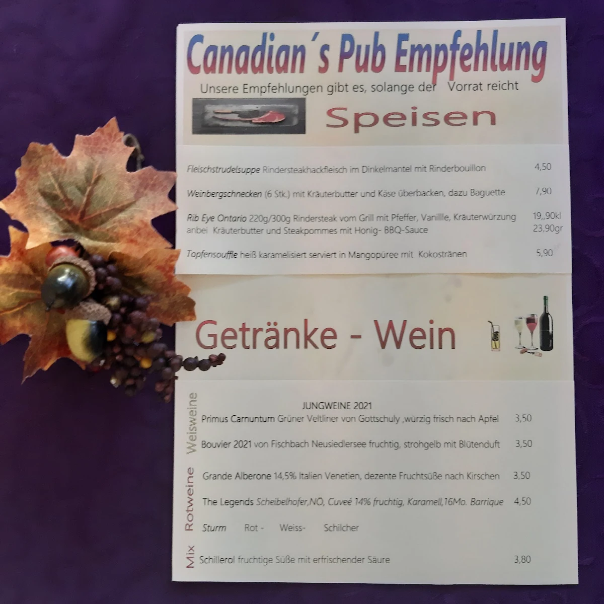 Speisekarte photo 8
