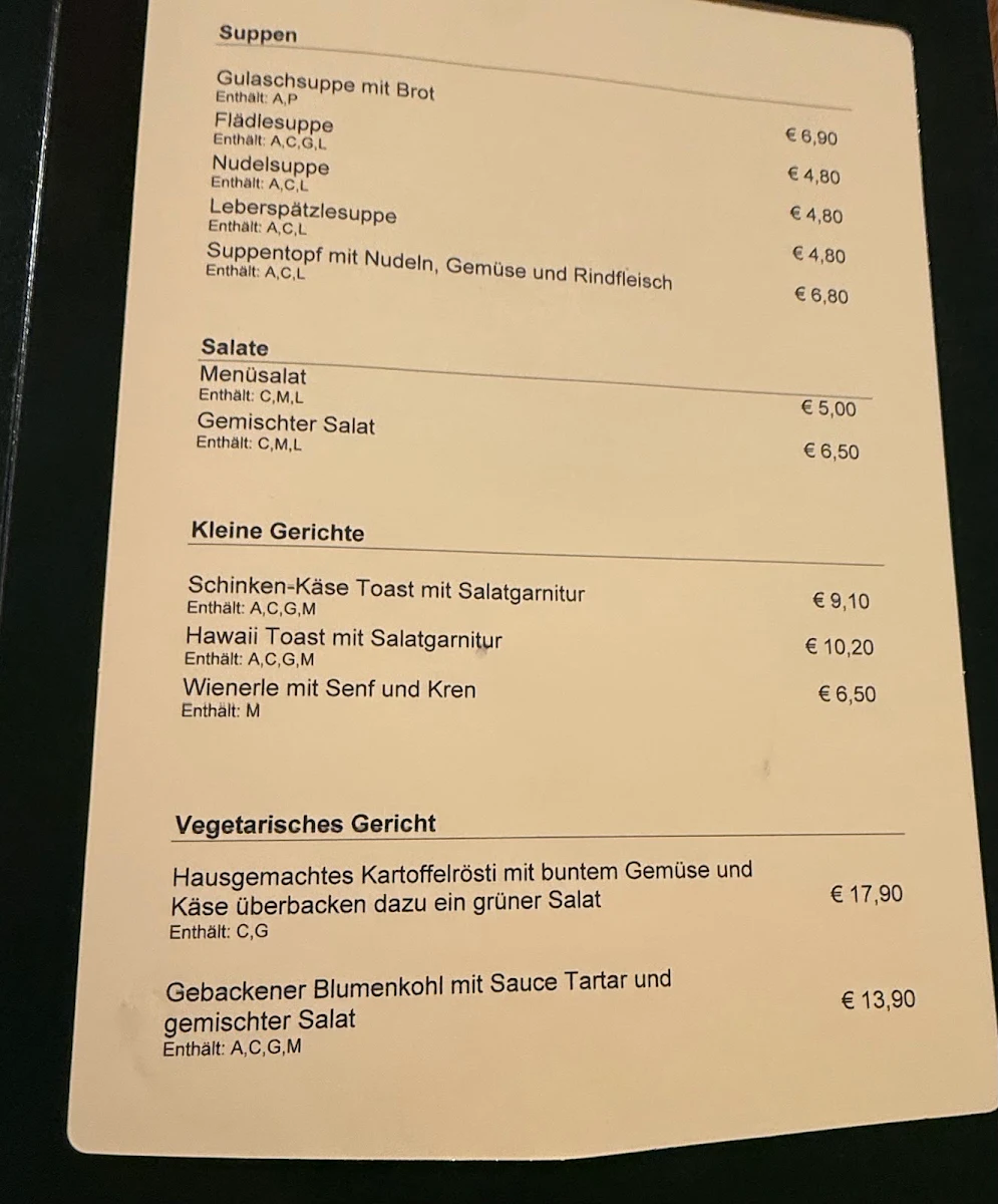Speisekarte photo 1