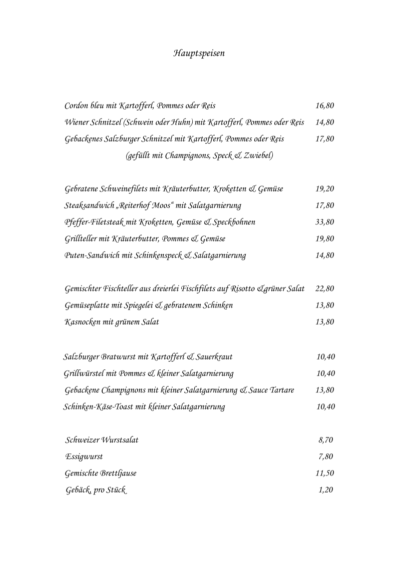 Speisekarte photo 1