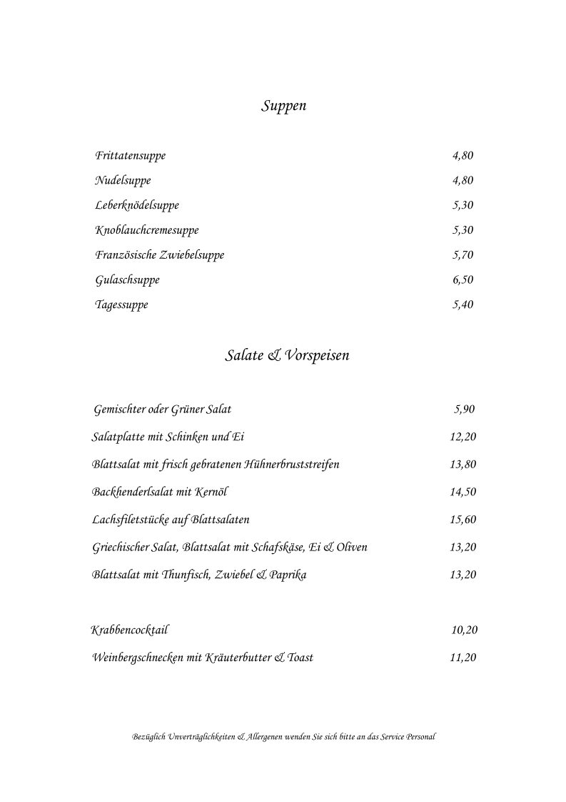 Speisekarte photo 2