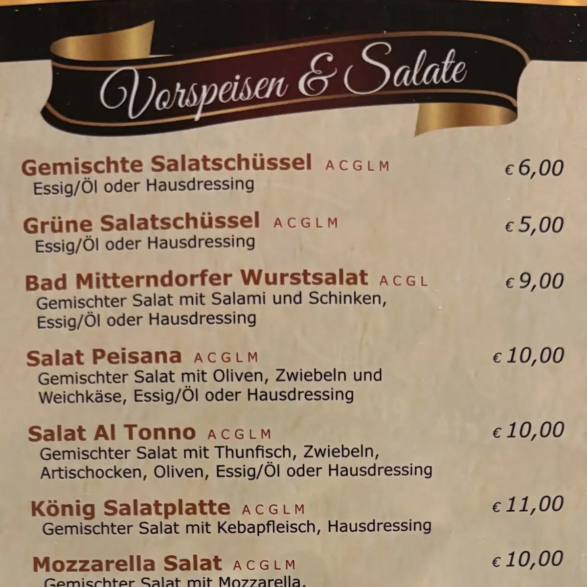 Speisekarte photo 2