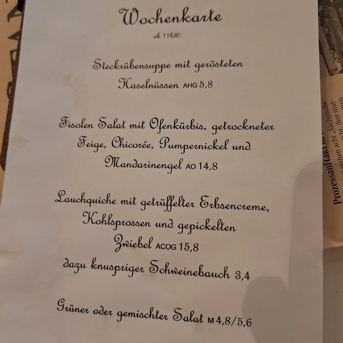Speisekarte photo 3