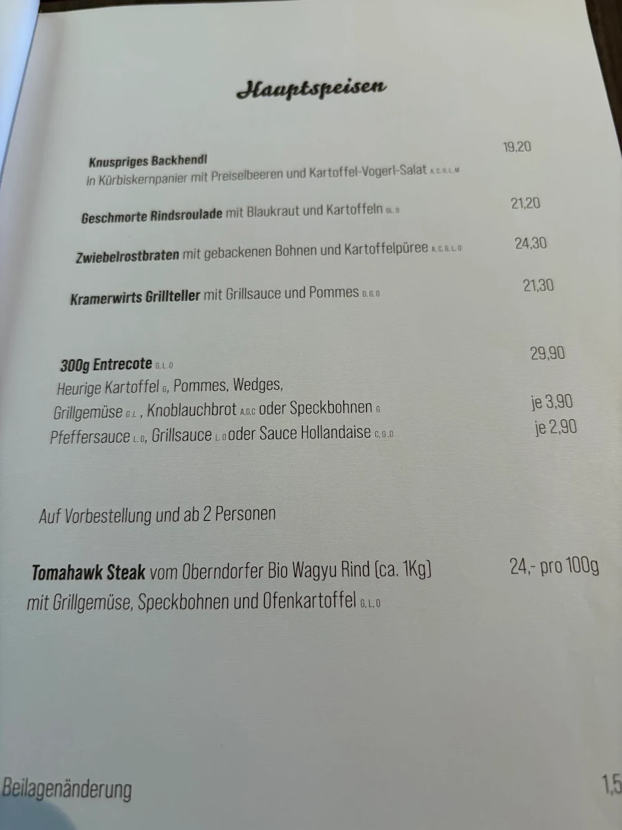 Speisekarte photo 2