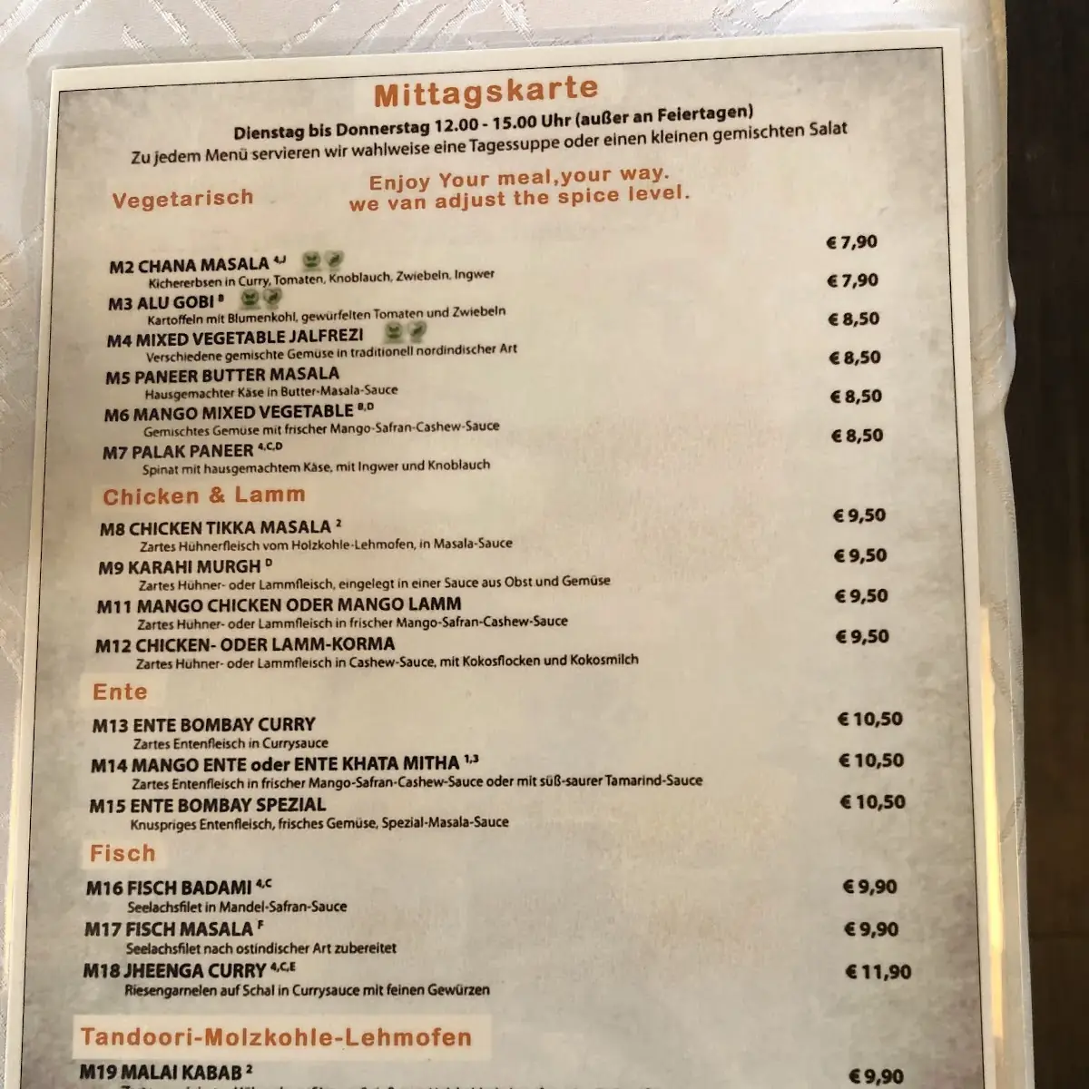 Speisekarte photo 2