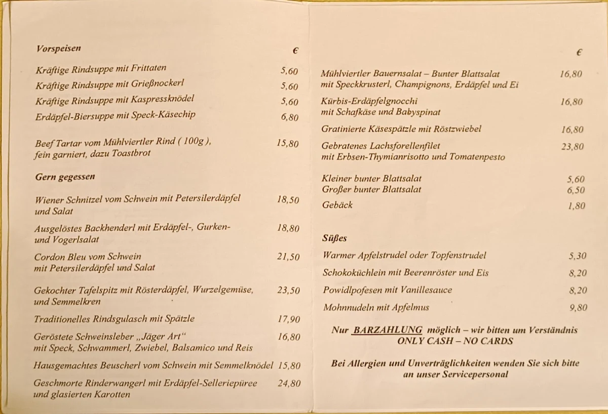 Speisekarte photo 2