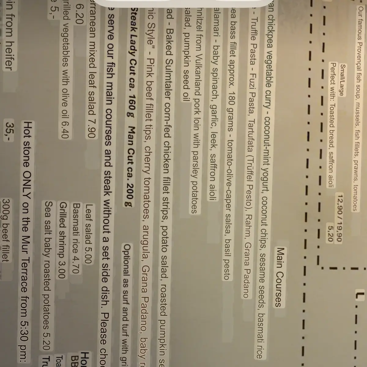 Speisekarte photo 2