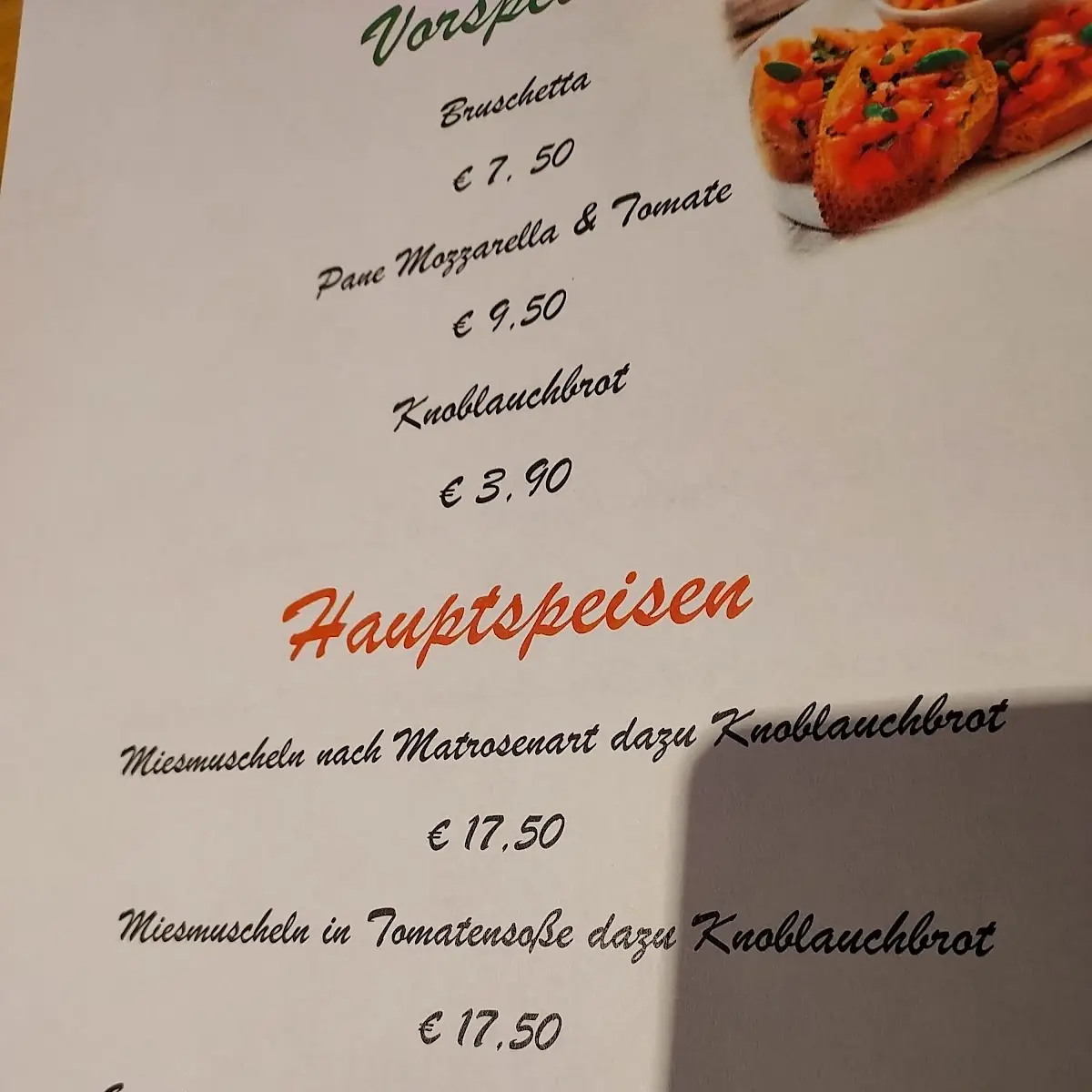 Speisekarte photo 1