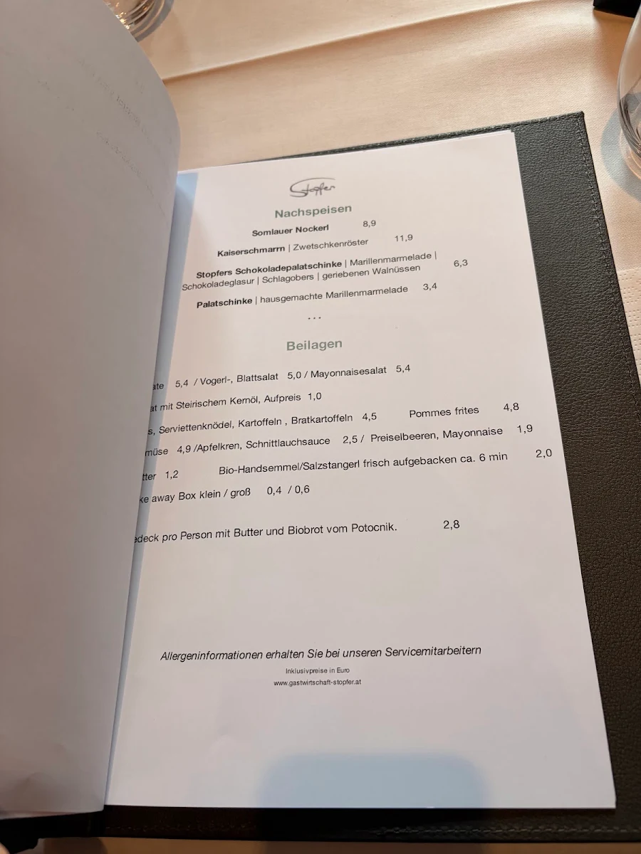 Speisekarte photo 1