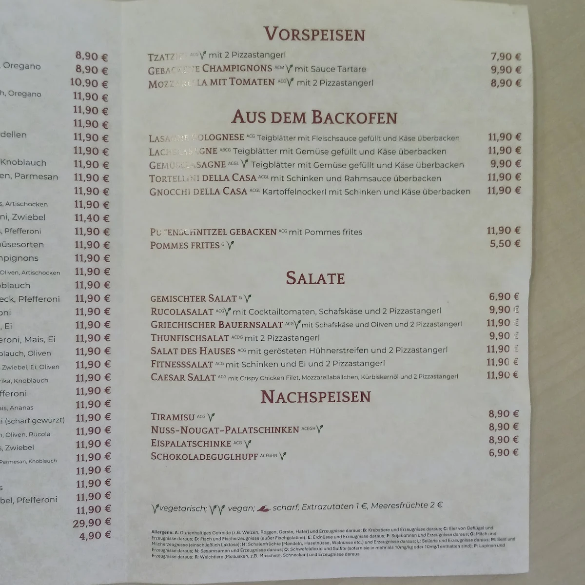Speisekarte photo 1