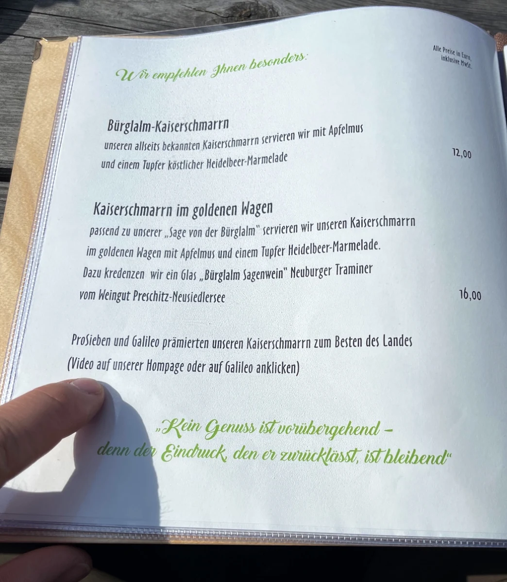 Speisekarte photo 1