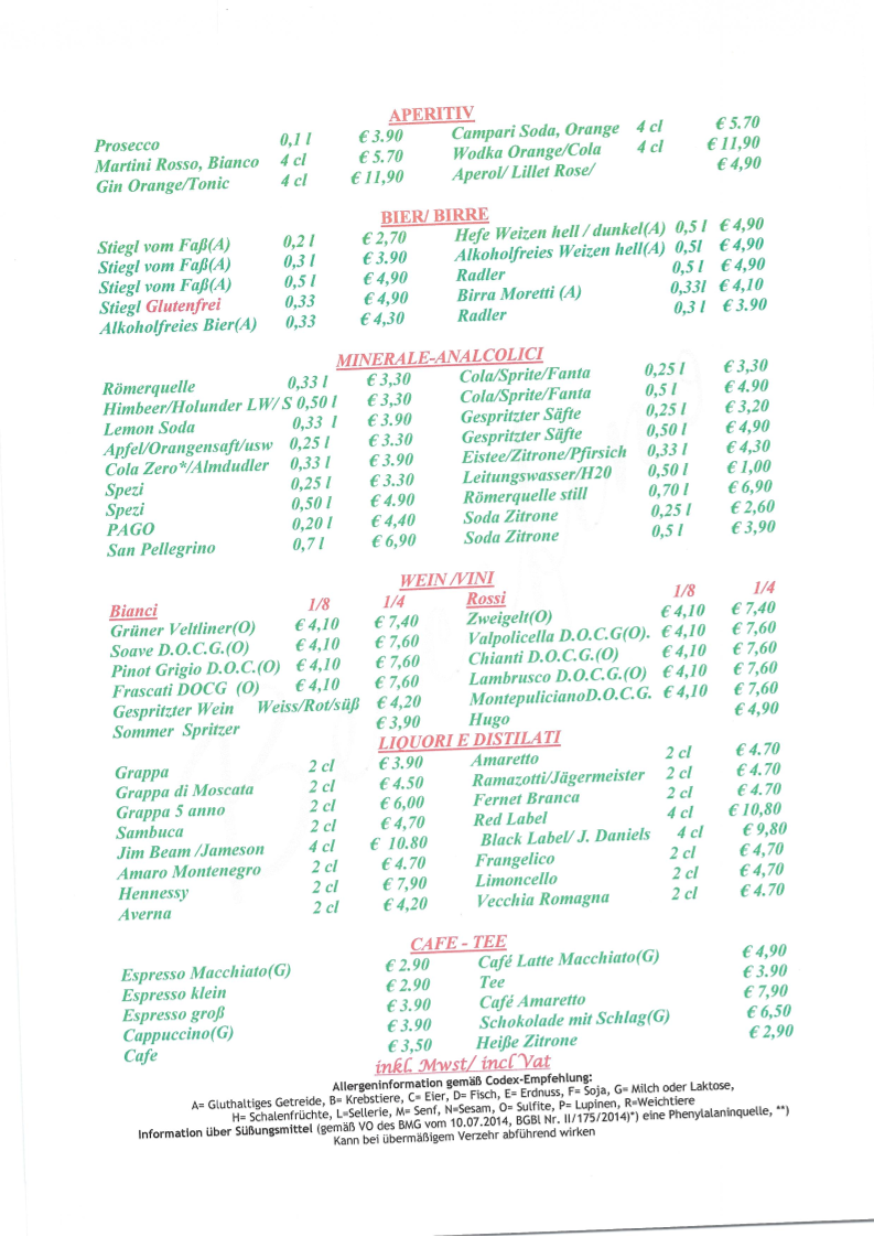 Speisekarte photo 1