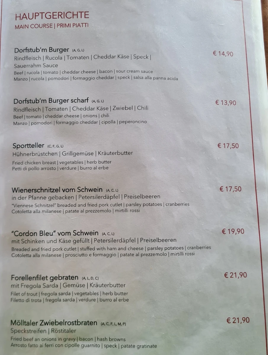 Speisekarte photo 2