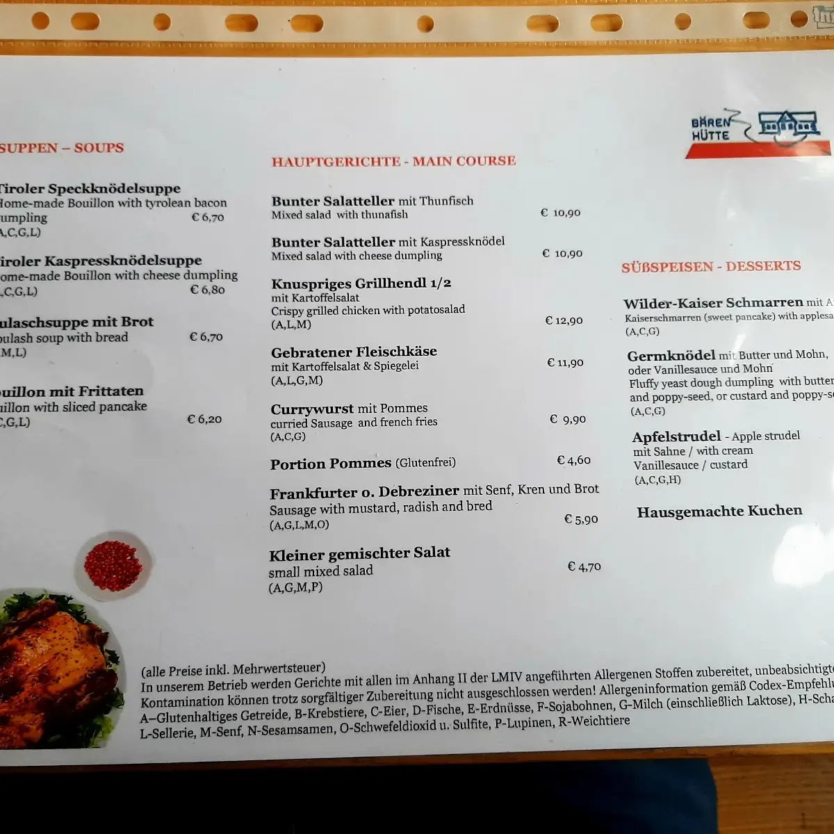 Speisekarte photo 3