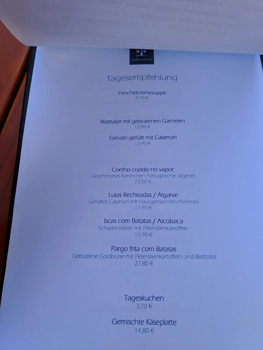 Speisekarte photo 1