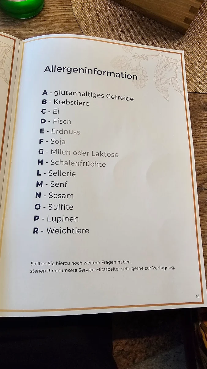 Speisekarte photo 5