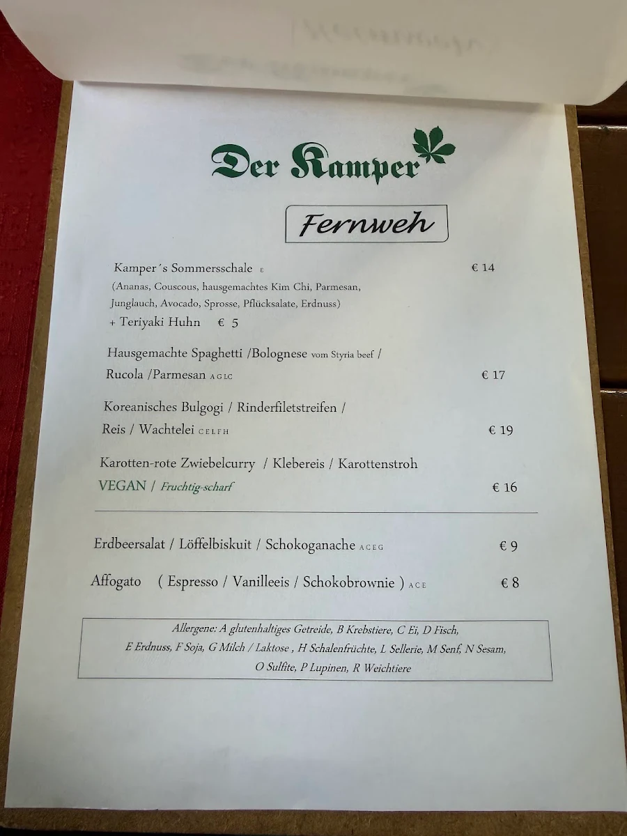 Speisekarte photo 1