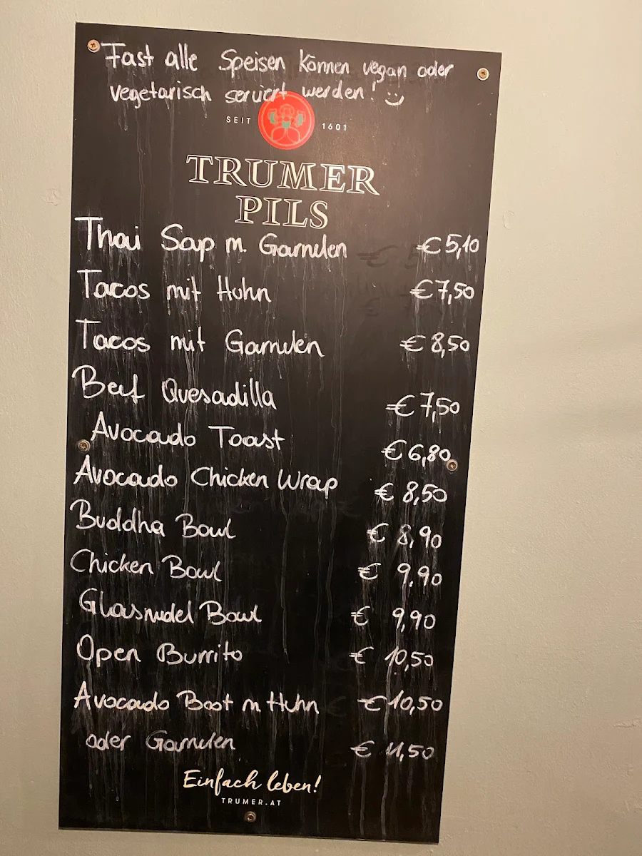 Speisekarte, Bistro Domino