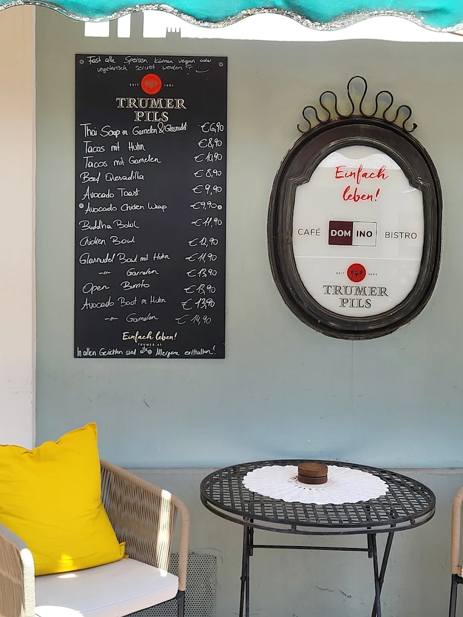 Speisekarte, Bistro Domino