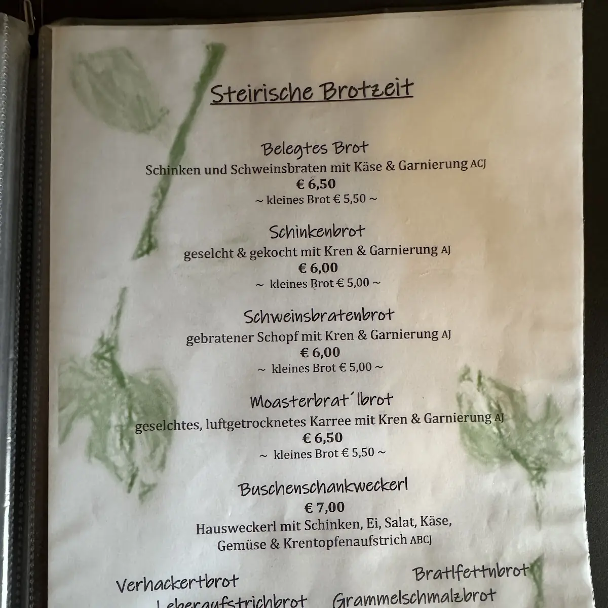 Speisekarte photo 3