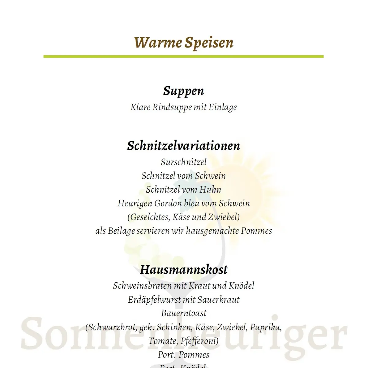 Speisekarte photo 2