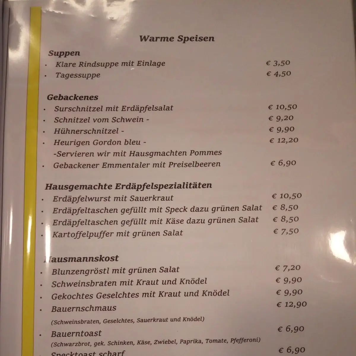 Speisekarte photo 5