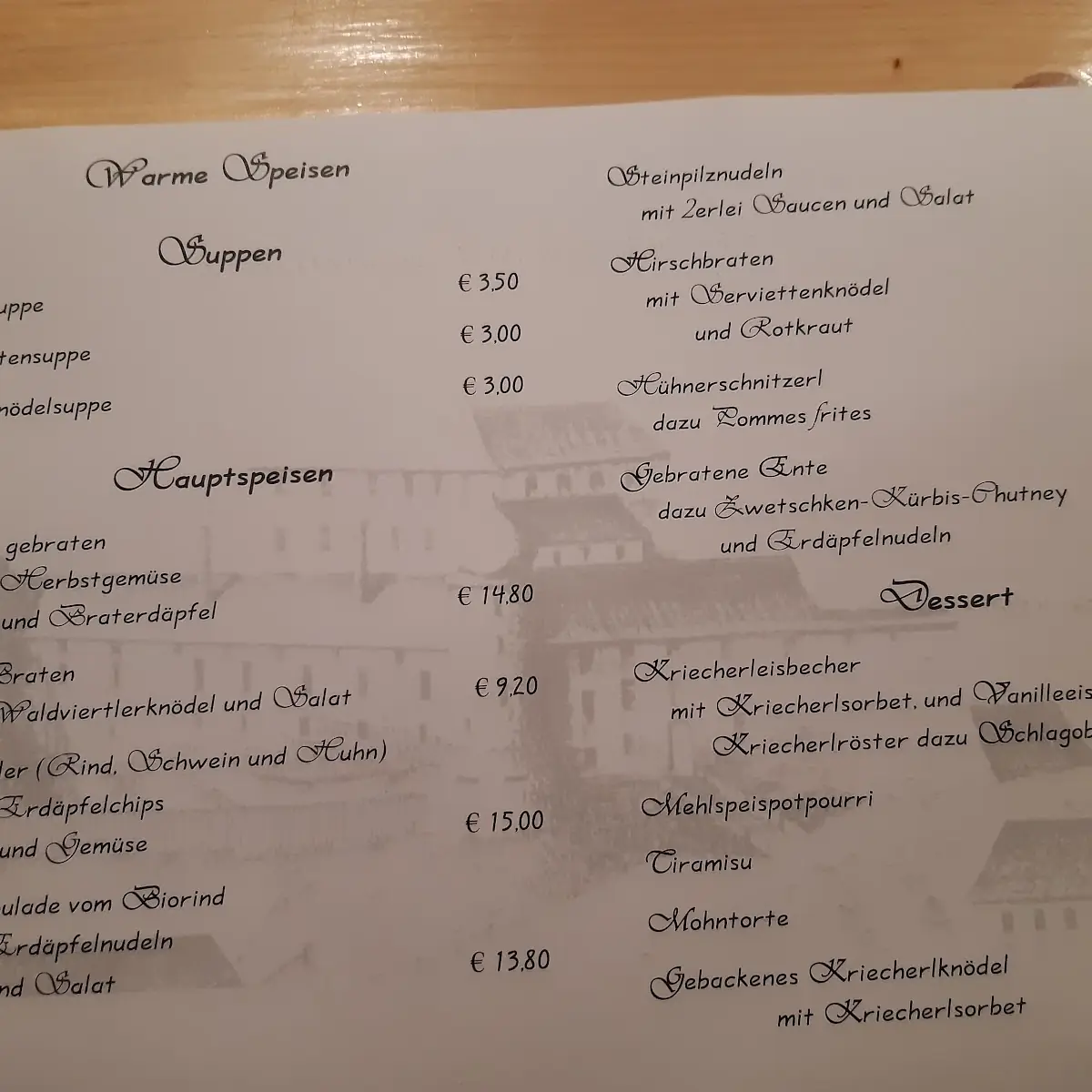 Speisekarte photo 3