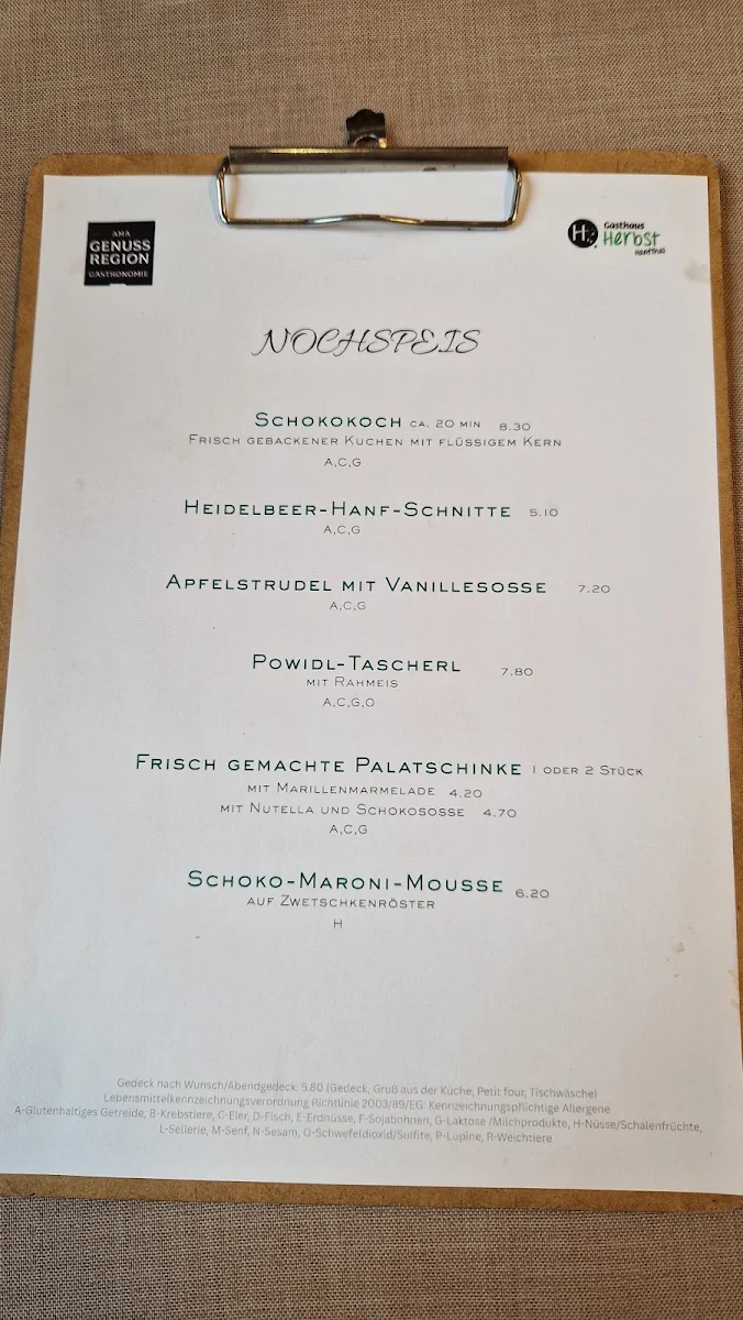 Speisekarte photo 1