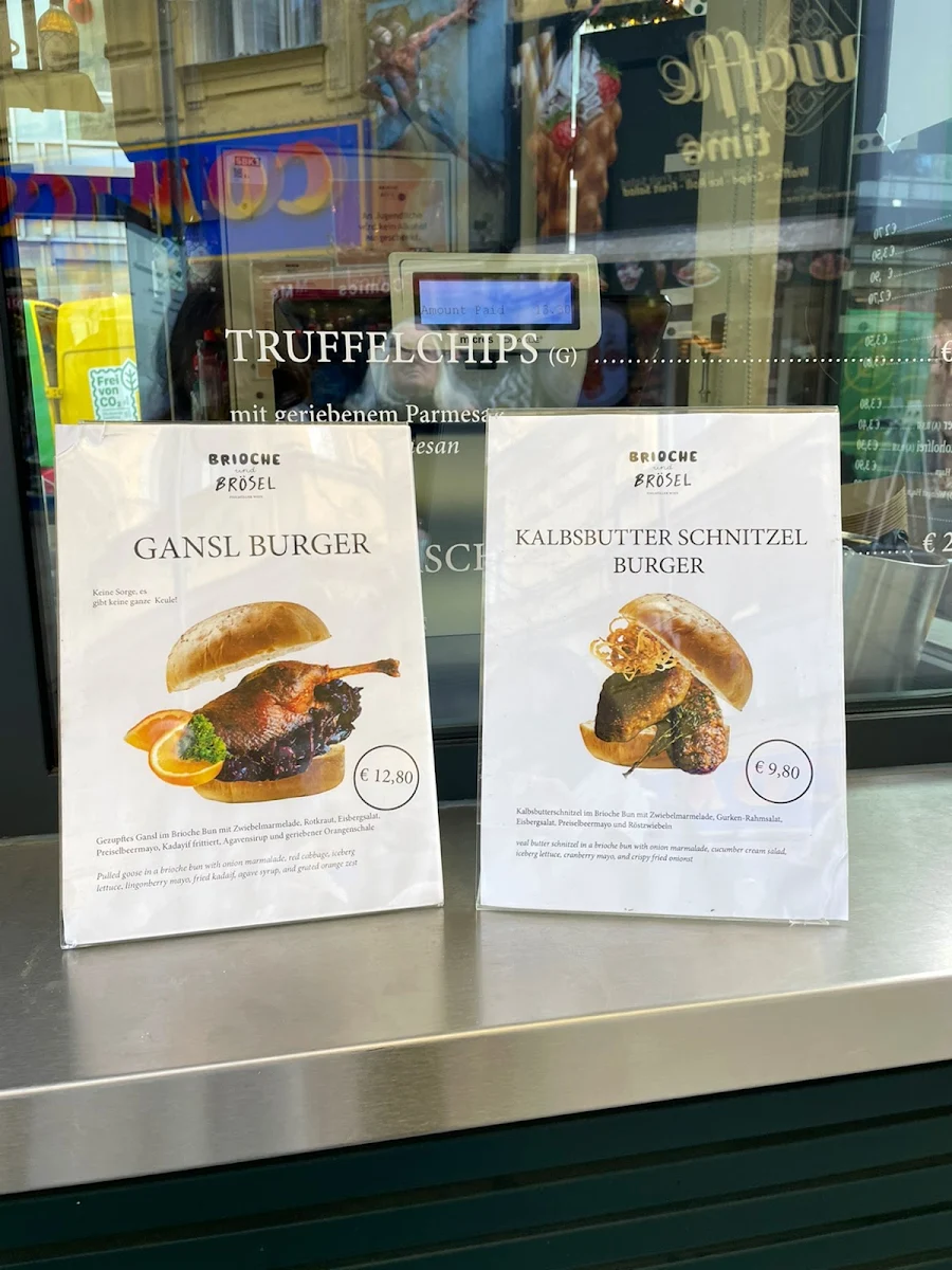 Speisekarte, Brioche und Brösel