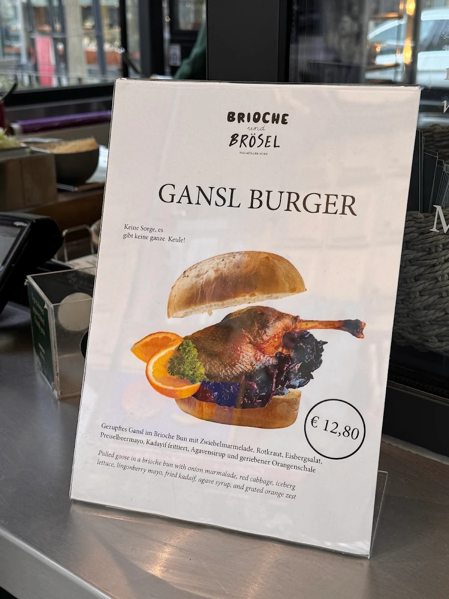 Speisekarte, Brioche und Brösel