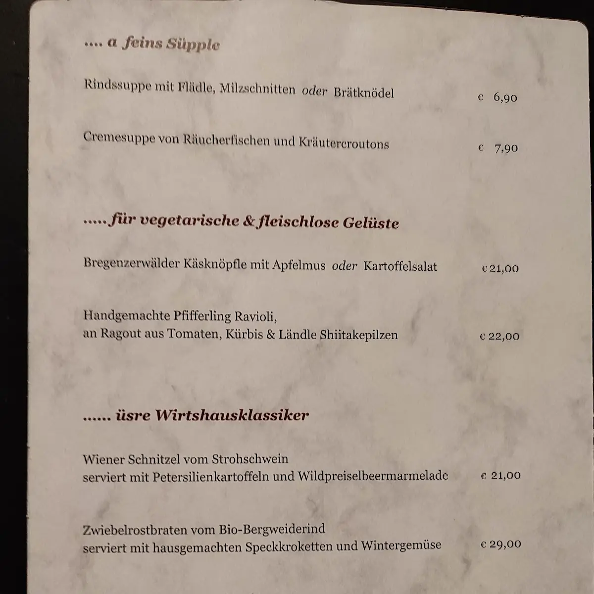 Speisekarte photo 6