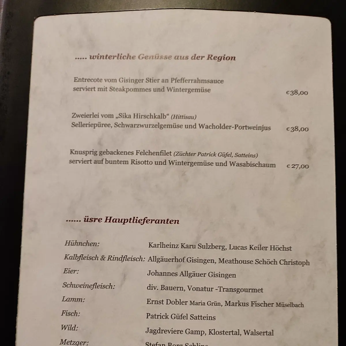 Speisekarte photo 7
