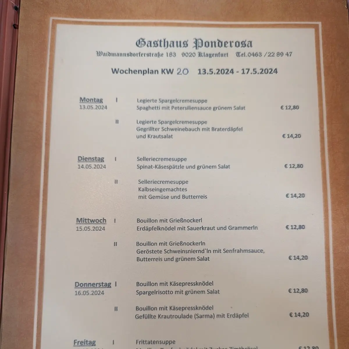 Speisekarte photo 2