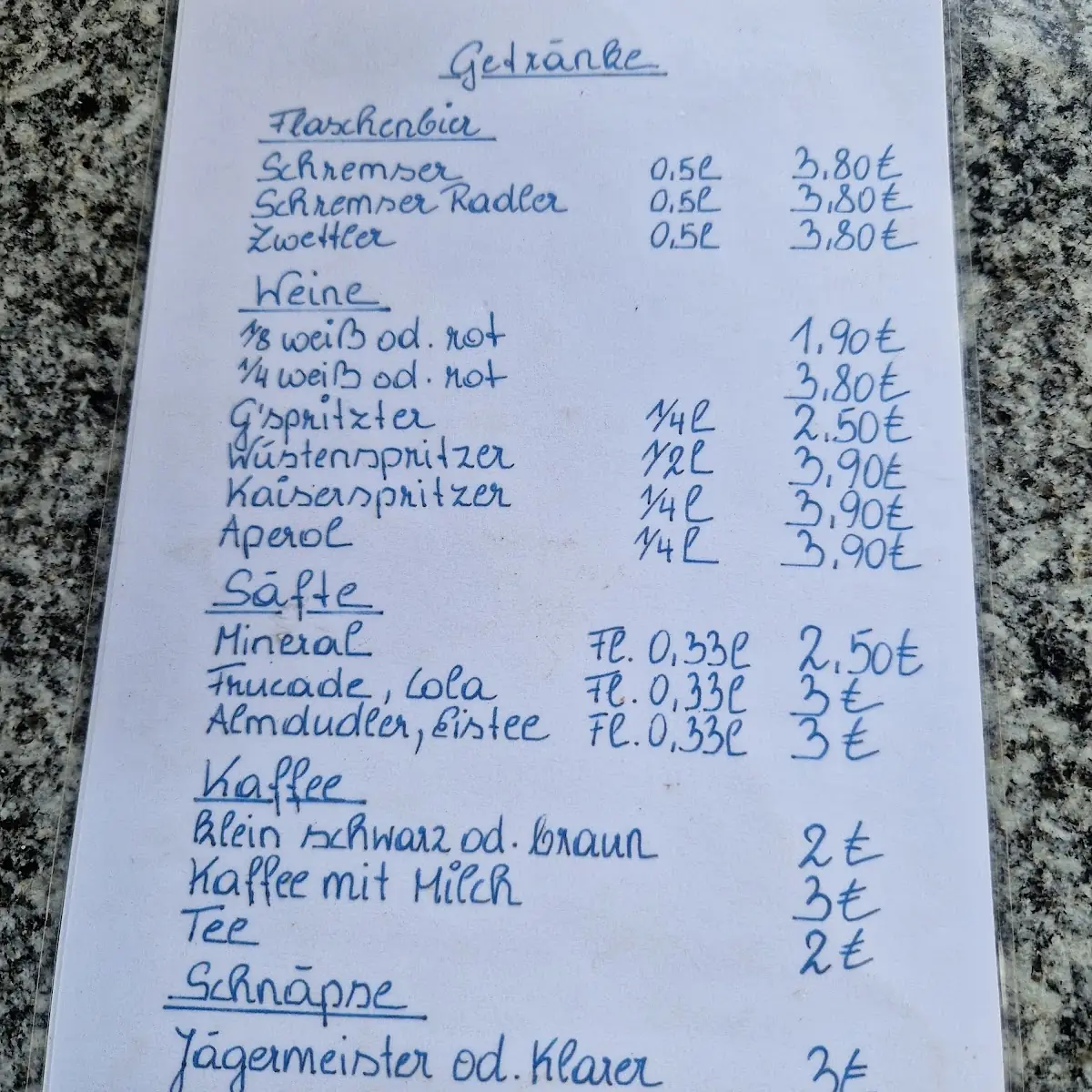 Speisekarte photo 1