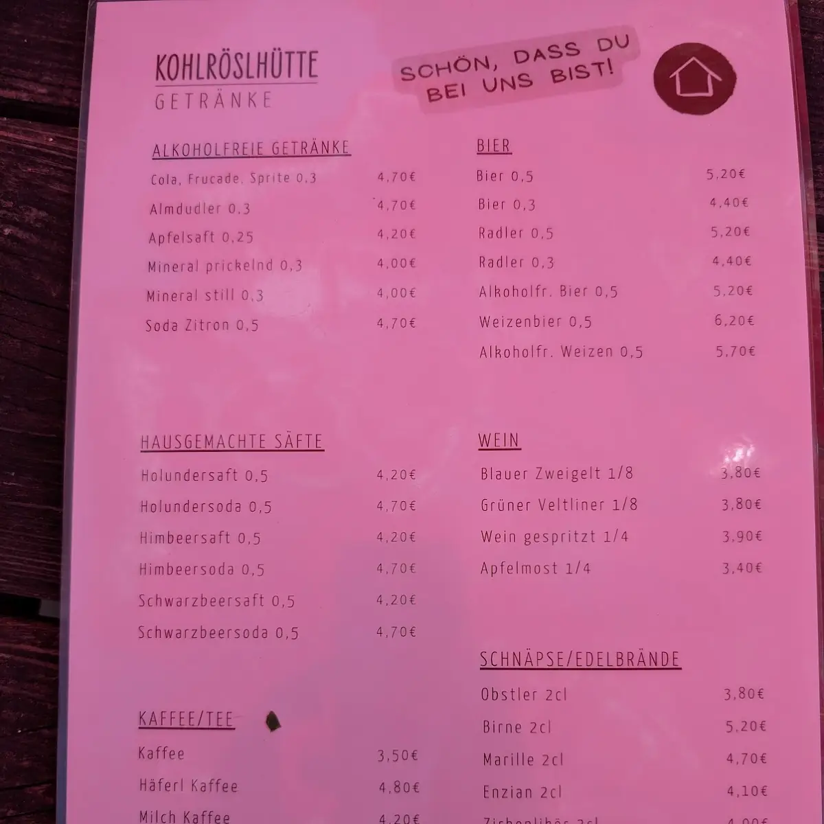 Speisekarte photo 1