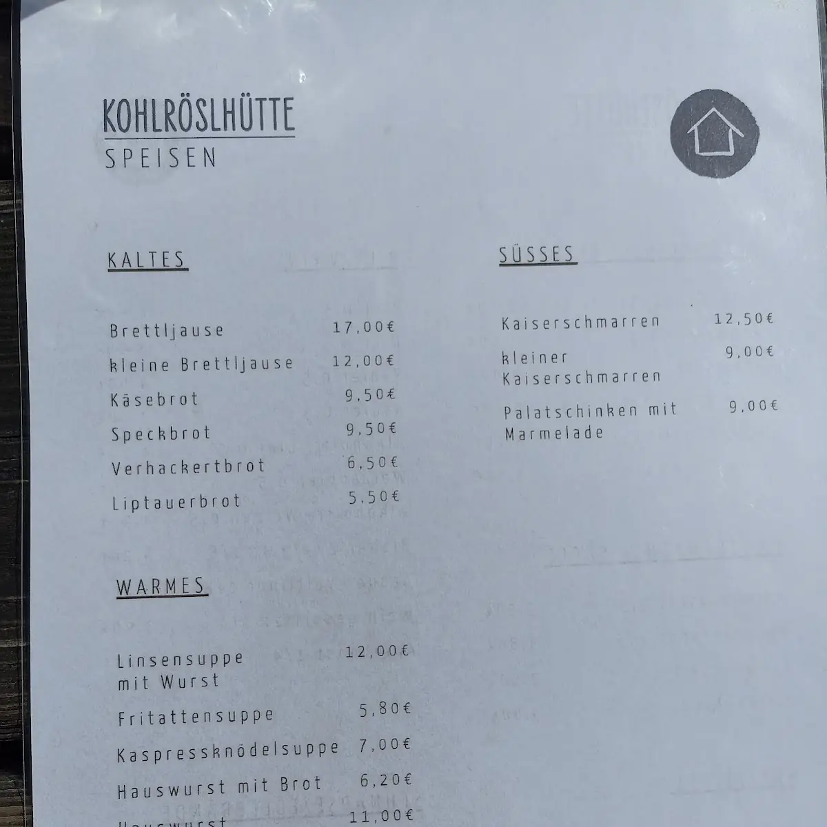 Speisekarte photo 3