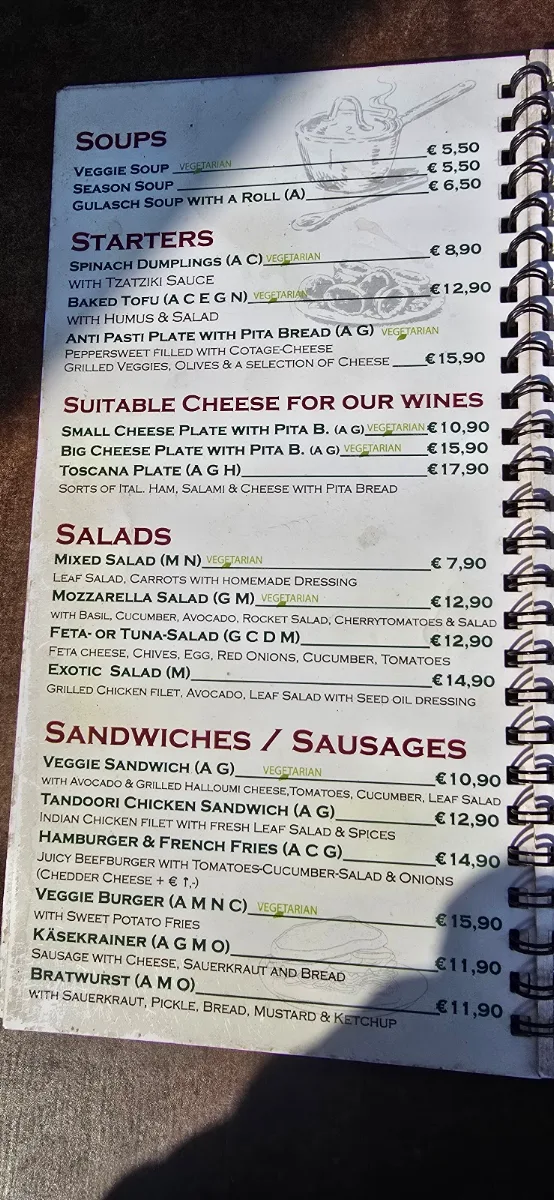Speisekarte, Stella