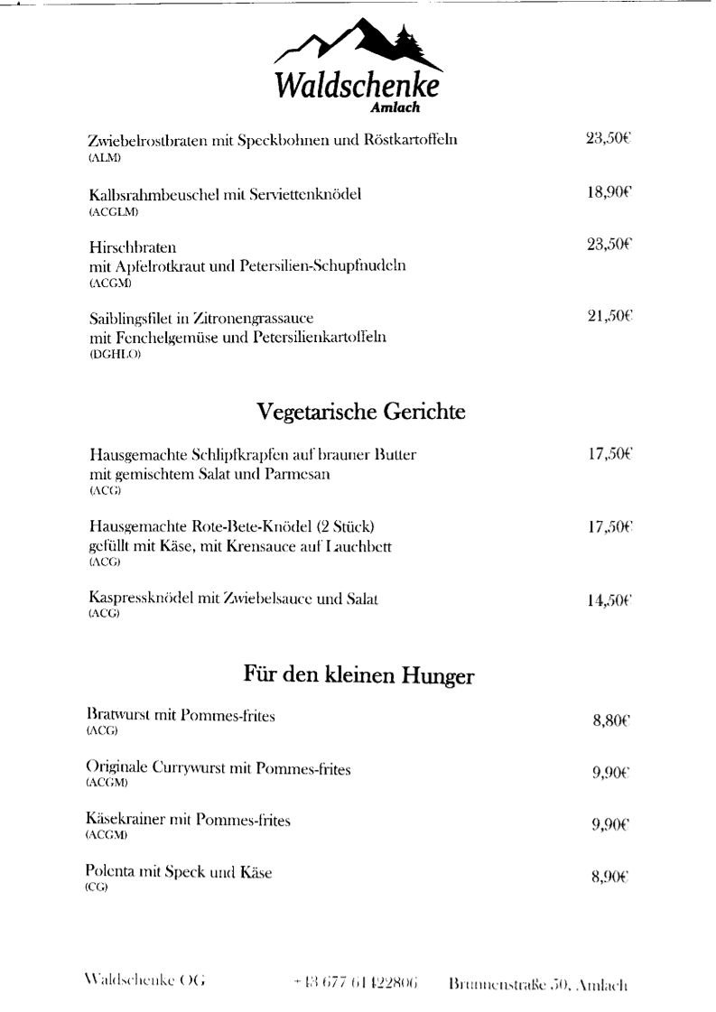 Speisekarte photo 2