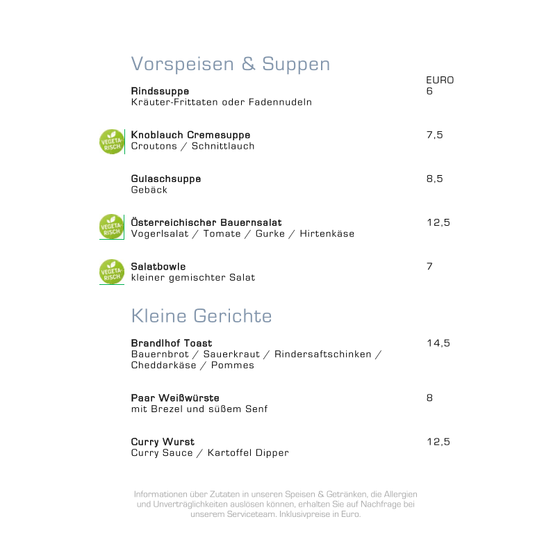 Speisekarte photo 2