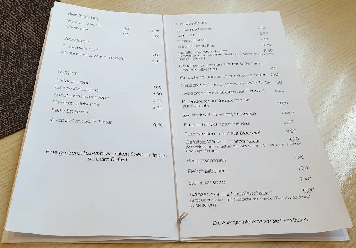 Speisekarte photo 1
