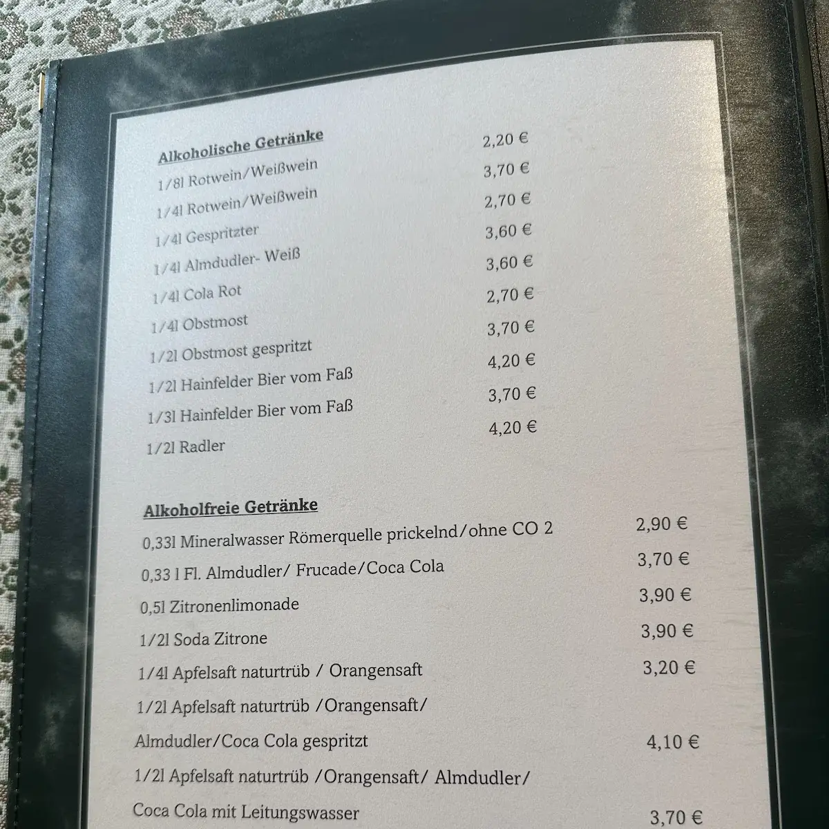 Speisekarte photo 2