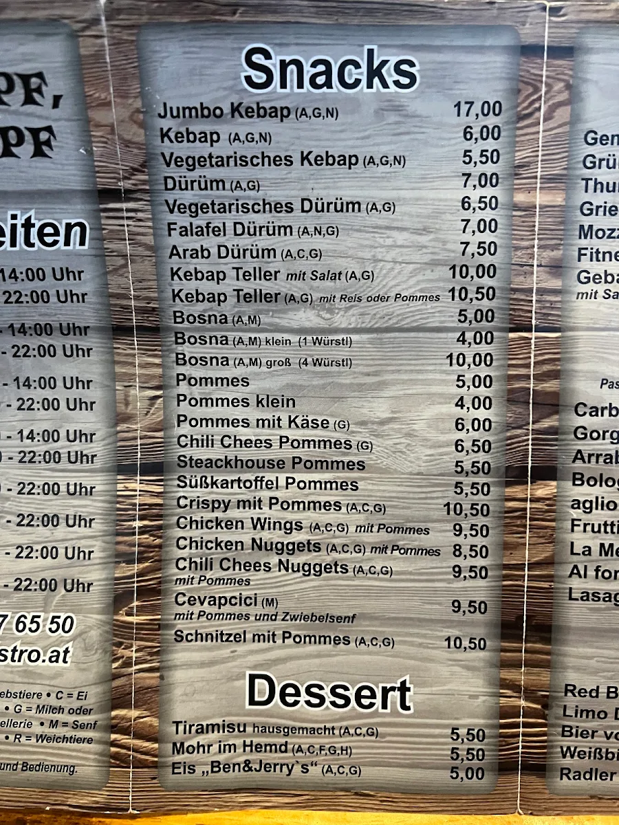 Speisekarte photo 2