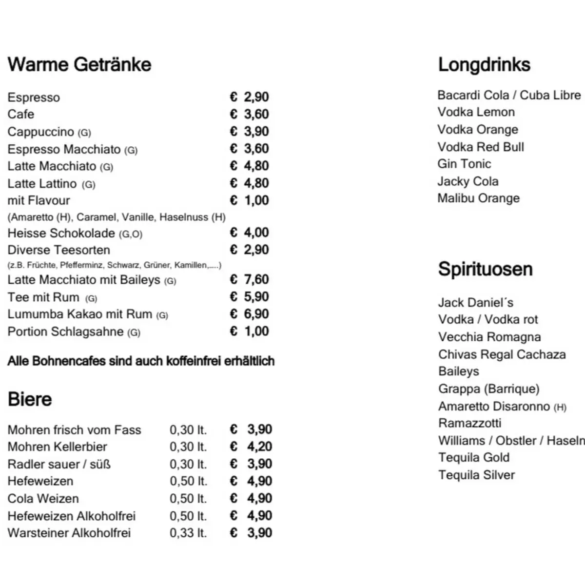 Speisekarte photo 1