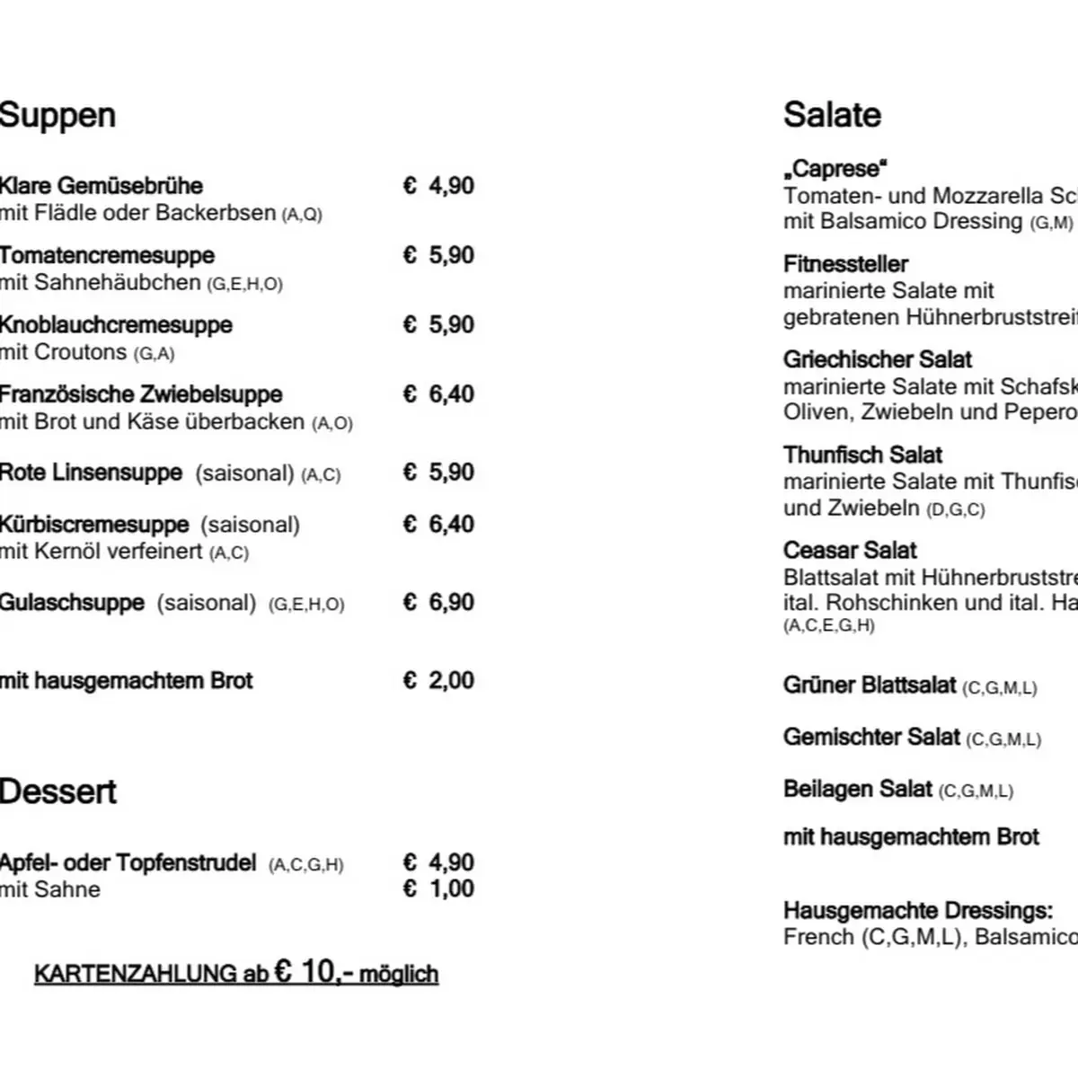 Speisekarte photo 5