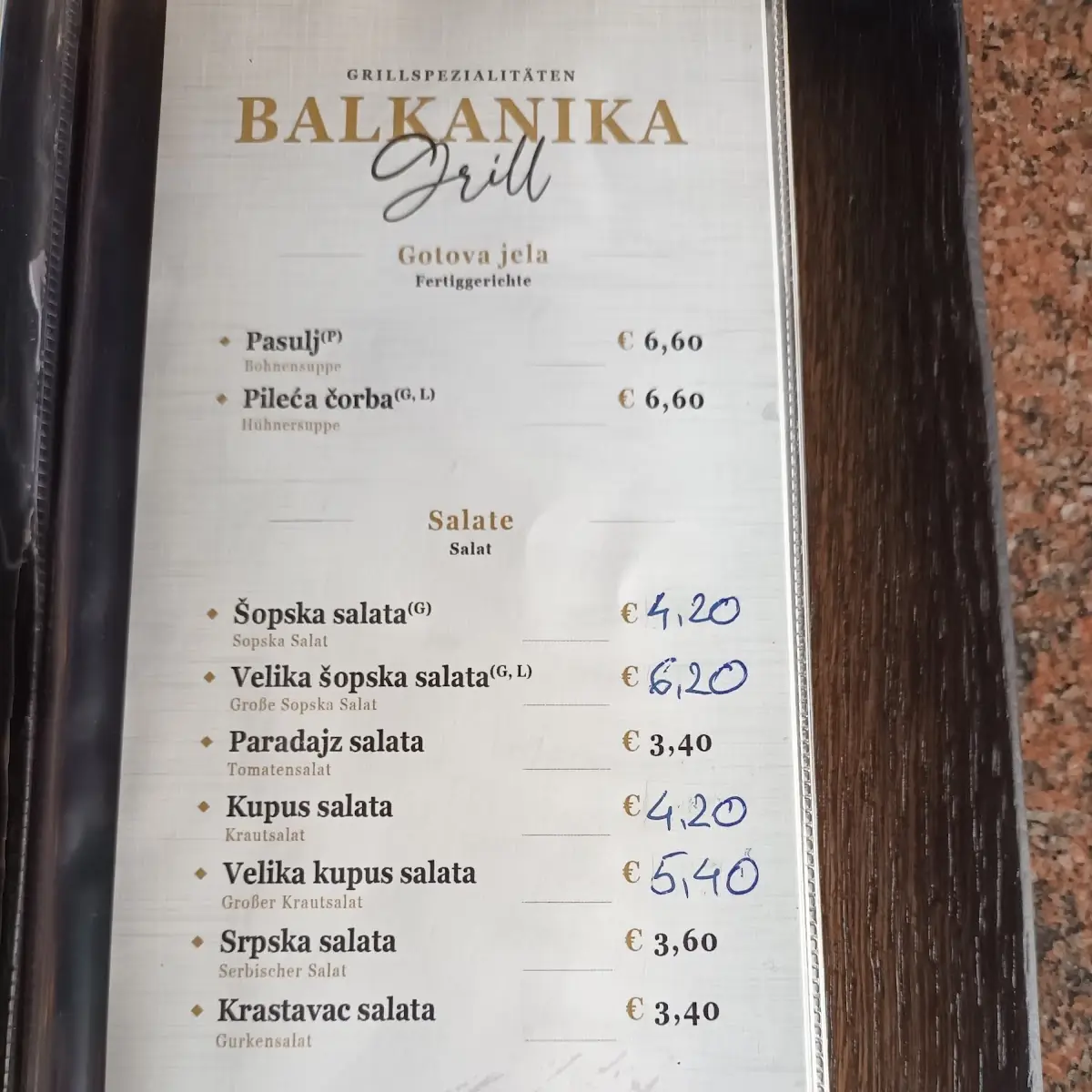 Speisekarte photo 1