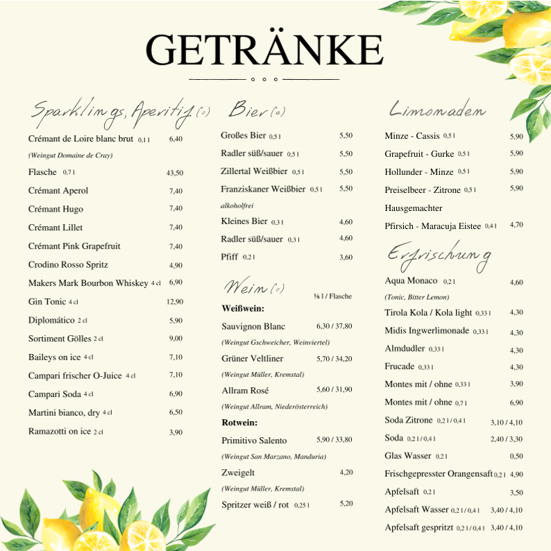 Speisekarte photo 1