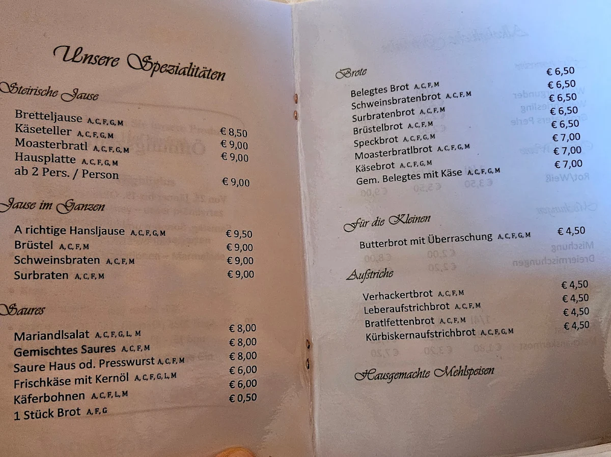 Speisekarte photo 1
