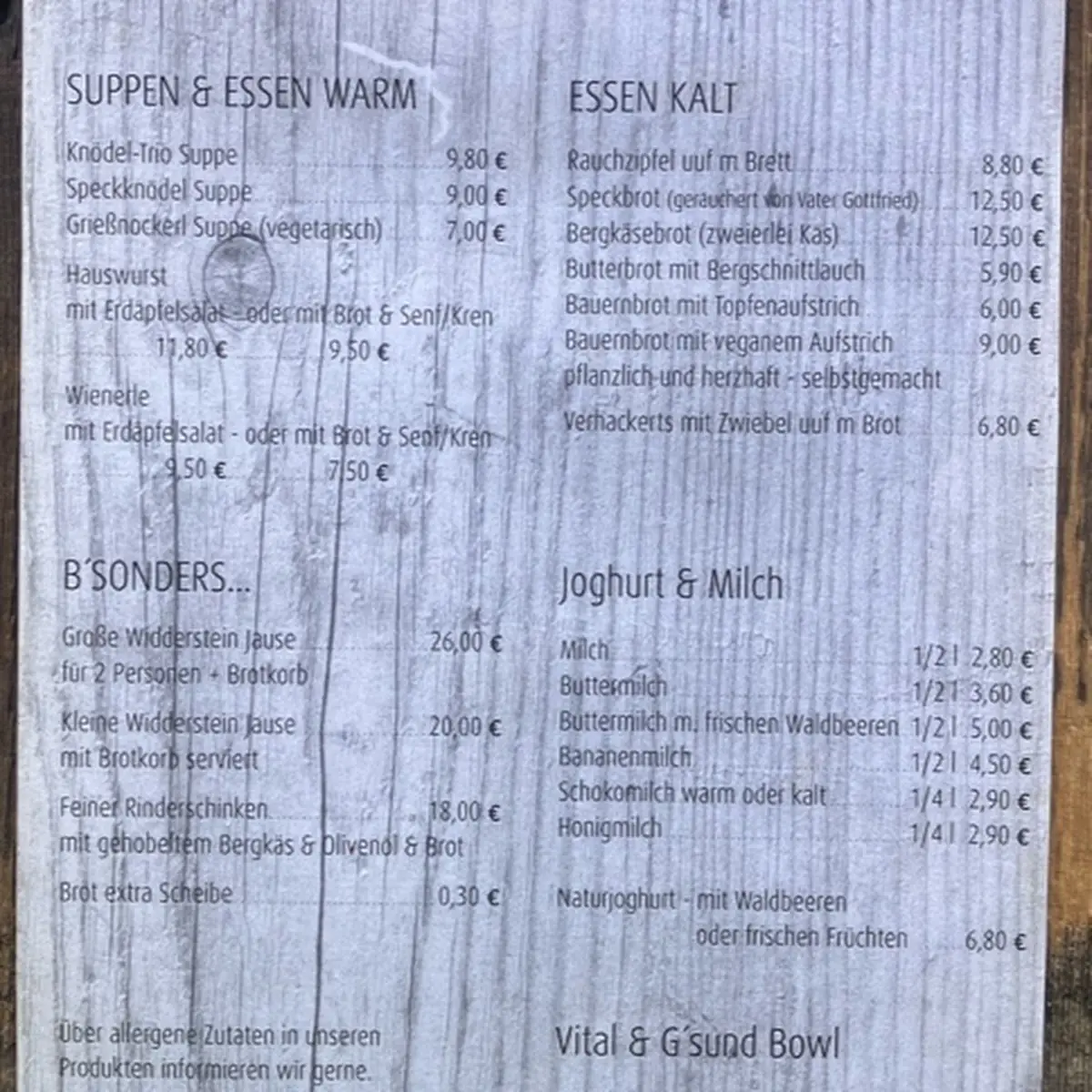 Speisekarte photo 3