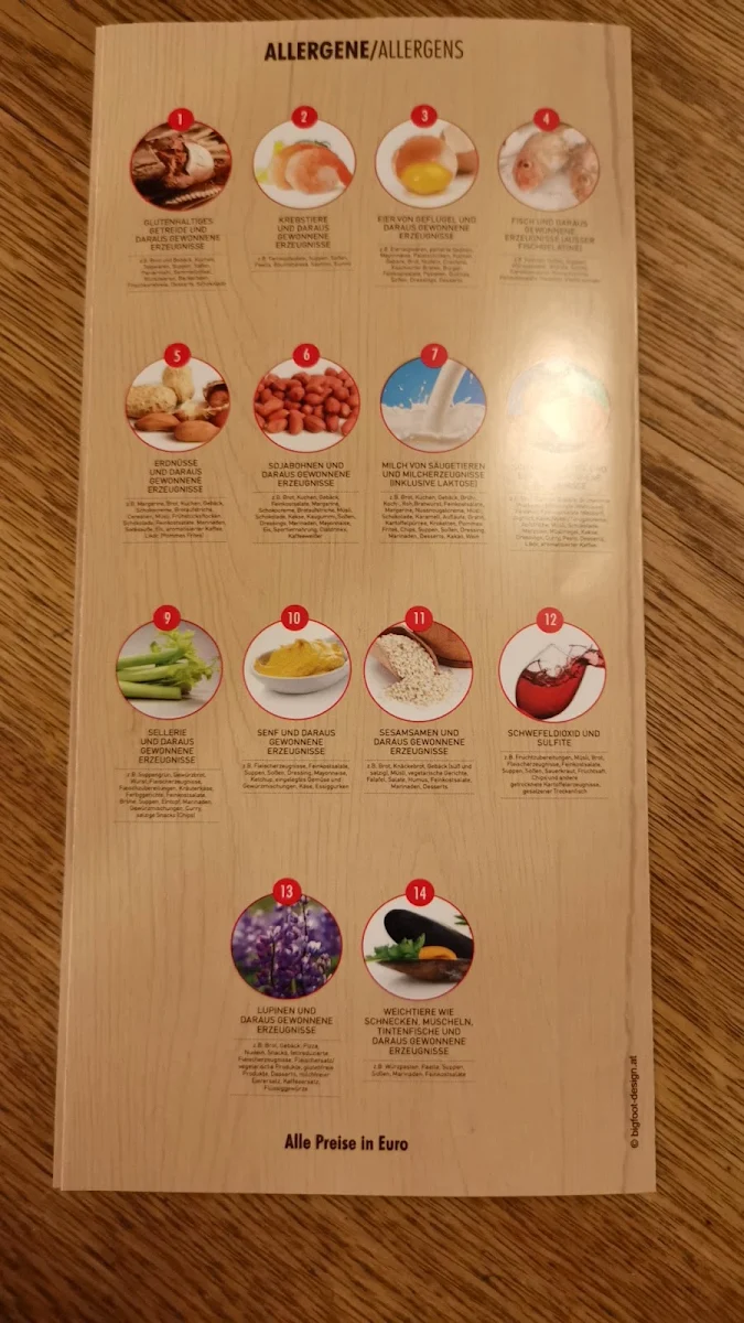 Speisekarte, Pizzeria Venezia