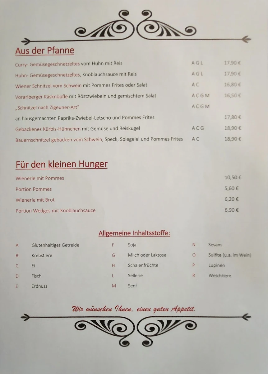 Speisekarte photo 2