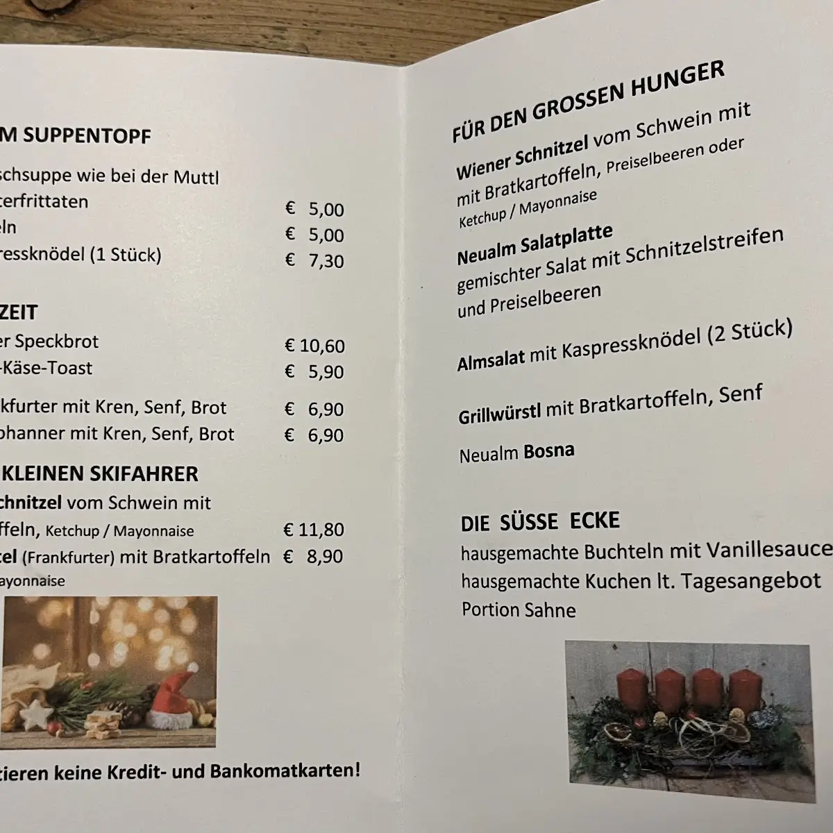 Speisekarte photo 1